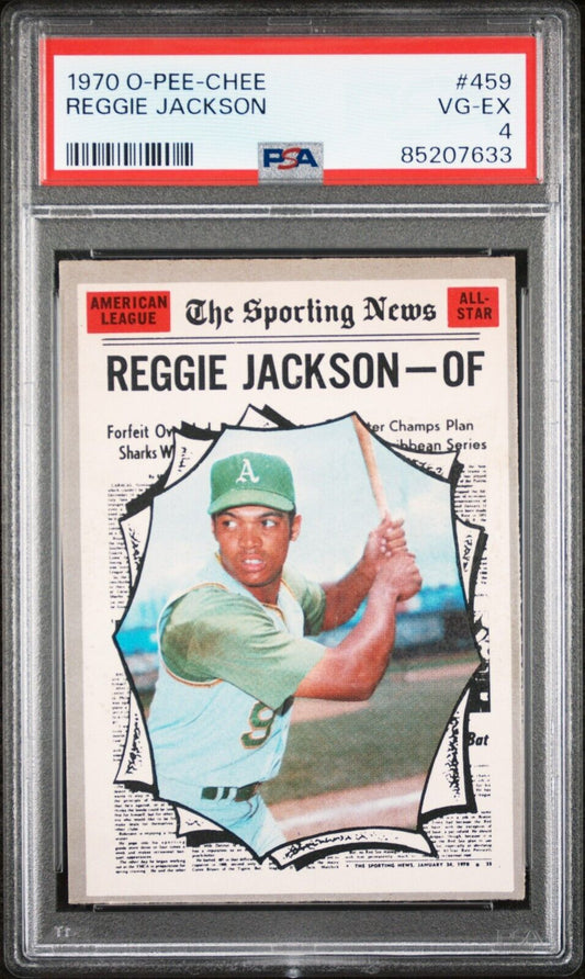 1970 O-Pee-Chee OPC Baseball #459 Reggie Jackson PSA 4
