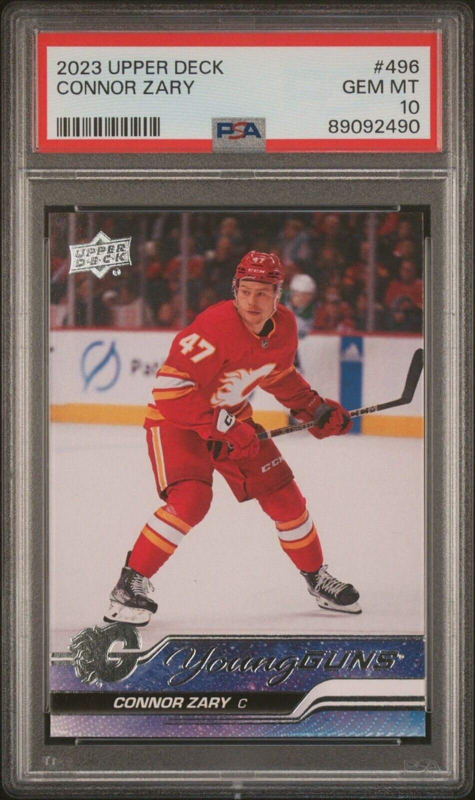 2023 Upper Deck Hockey Young Guns #496 Connor Zary RC PSA 10 - 643-collectibles