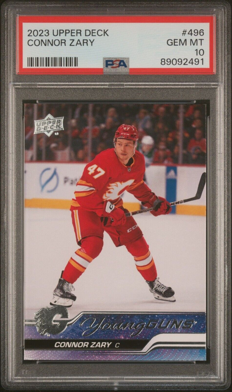 2023 Upper Deck Hockey Young Guns #496 Connor Zary RC PSA 10 - 643-collectibles