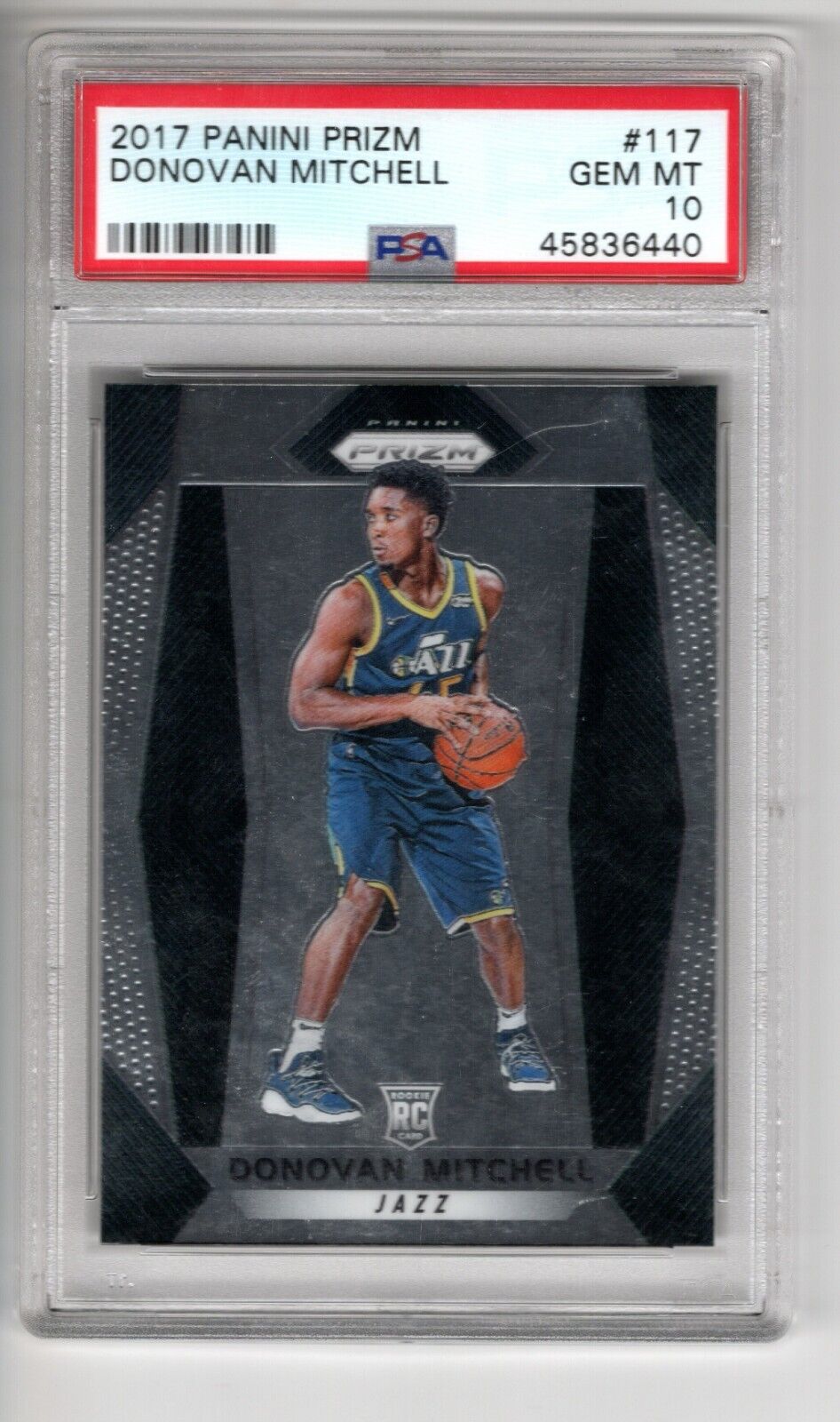 2017/18 Panini Prizm Basketball #117 Donovan Mitchell Rookie Card RC PSA 10 - 643-collectibles