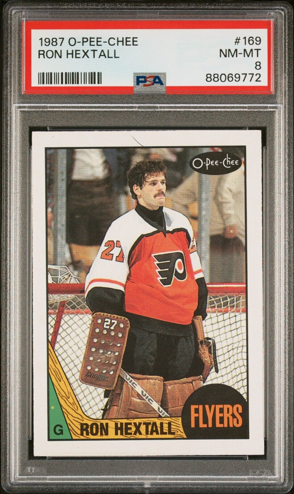 1987/88 O-Pee-Chee OPC Hockey #169 Ron Hextall Rookie Card RC PSA 8 - 643-collectibles