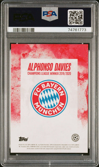 2021 Topps A.D. My Journey UCL Auto Soccer 28/99 Alphonso Davies PSA 10 - 643-collectibles