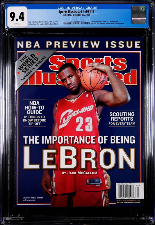 2003 Newsstand Sports Illustrated Basketball Lebron James 1st Pro Cover CGC 9.4 - 643-collectibles