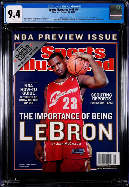 2003 Newsstand Sports Illustrated Basketball Lebron James 1st Pro Cover CGC 9.4 - 643-collectibles