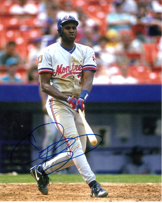 Cliff Floyd Autographed Baseball 8x10 Photo (Montreal Expos) - 643-collectibles