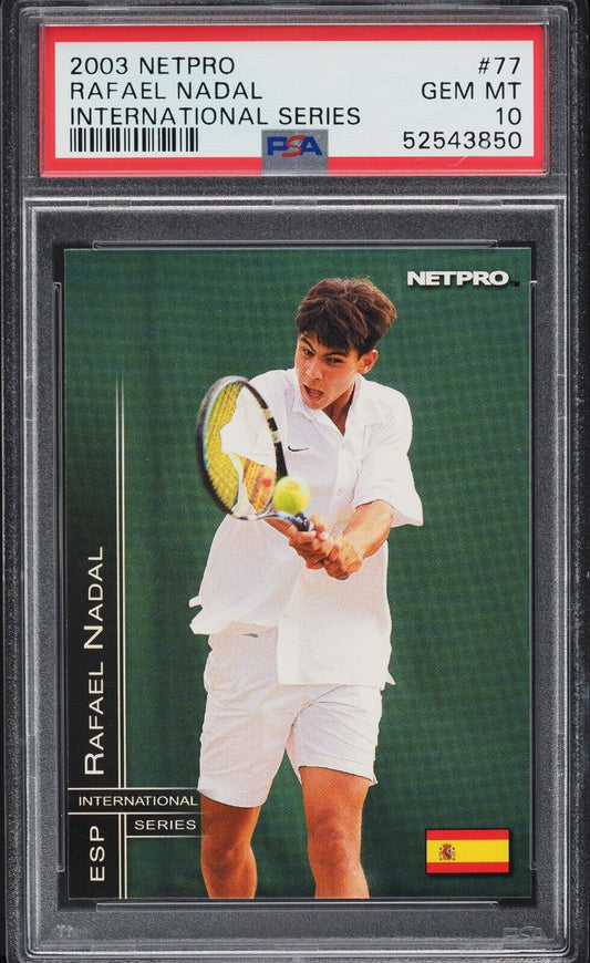 2003 Netpro International Series Tennis #77 Rafael Nadal Rookie Card RC PSA 10 - 643-collectibles