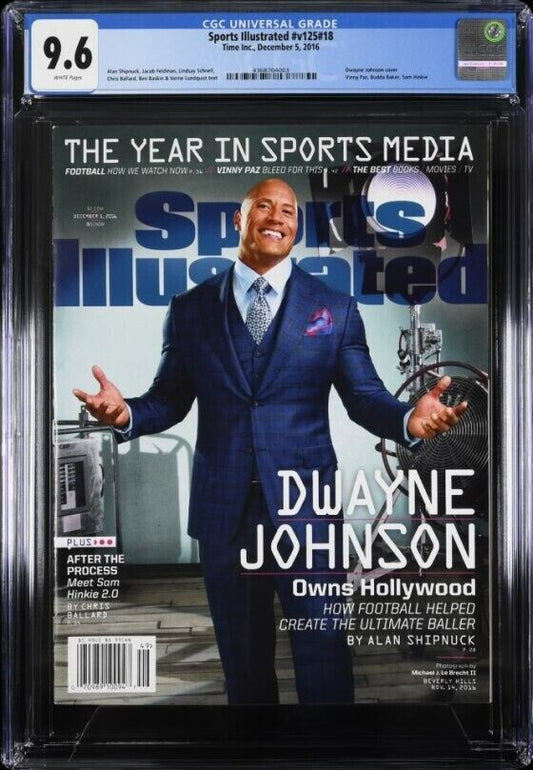 2016 Newsstand Sports Illustrated Dwayne Johnson First Cover RC CGC 9.6 - 643-collectibles