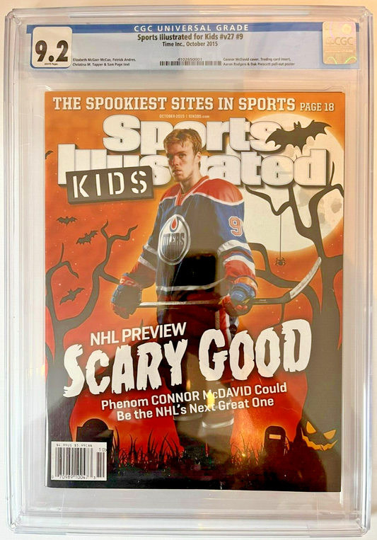 2015 Newstands Sports Illustrated Hockey Connor McDavid First Cover RC CGC 9.2 - 643-collectibles