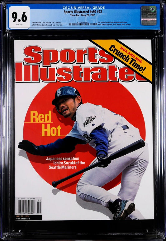 2001 Newsstands Sports Illustrated Baseball Ichiro Suzuki 1st Cover RC CGC 9.6 - 643-collectibles