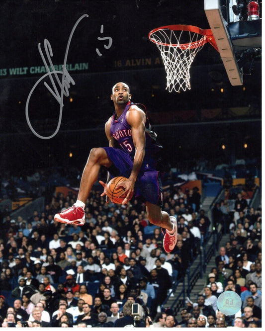 Vince Carter Autographed Basketball 8x10 Photo (Toronto Raptors) - 643-collectibles