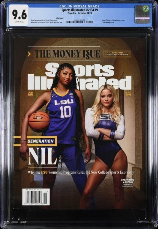 2023 Newsstand Sports Illustrated LSU Variant Liv Dunne First Cover RC CGC 9.6 - 643-collectibles