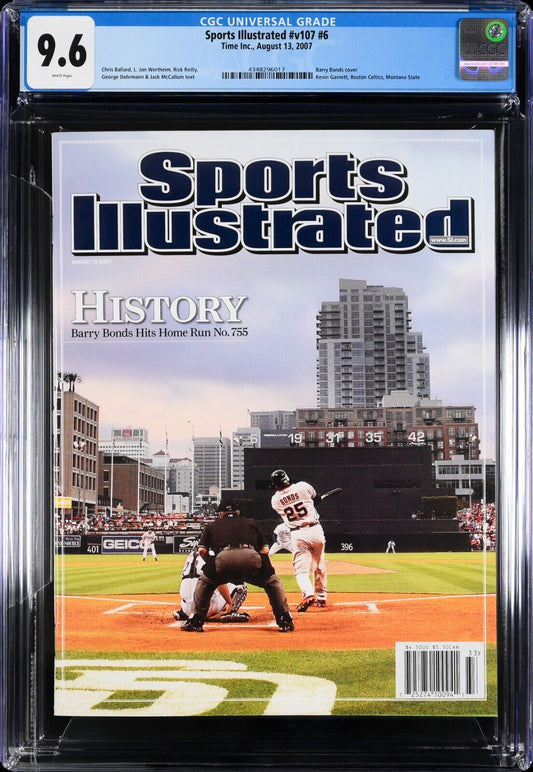 2007 Newsstand Sports Illustrated Baseball Barry Bonds "History" CGC 9.6 - 643-collectibles