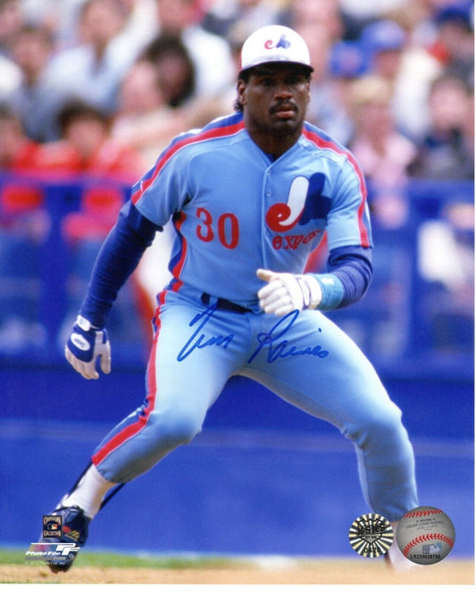 Tim Raines Autographed Baseball 8x10 Photo (Montreal Expos) - 643-collectibles