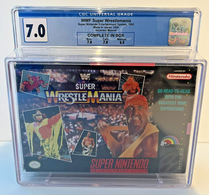 WWF Super Wrestlemania Wrestling Super Nintendo (1992) Complete in Box CGC 7.0 - 643-collectibles