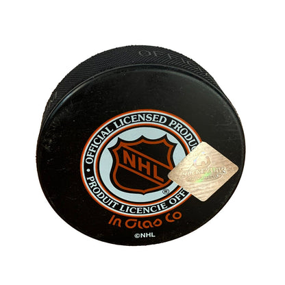 Peter Forsberg Autographed Hockey Puck (Quebec Nordiques) - 643-collectibles