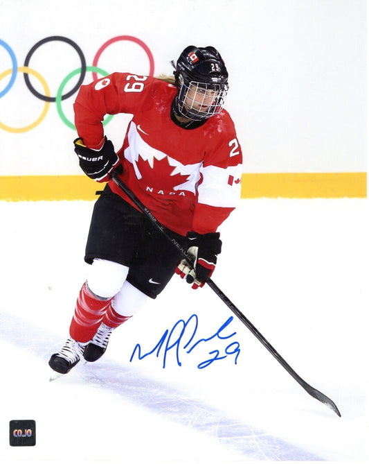 Marie-Philip Poulin Autographed Hockey 8x10 Photo (Team Canada) - 643-collectibles