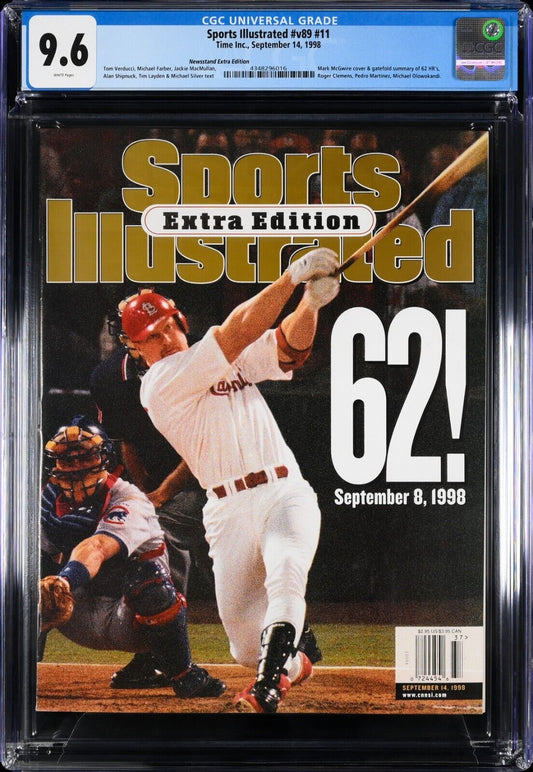 1998 Newsstand Sports Illustrated Baseball Mark McGwire "62!" CGC 9.6 - 643-collectibles