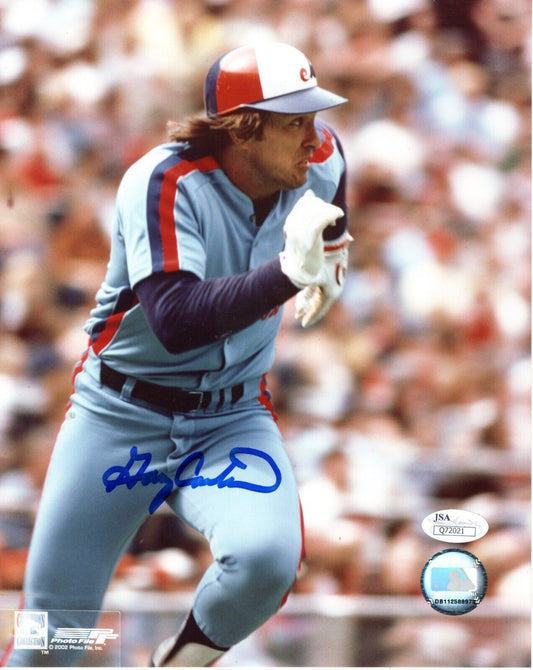 Gary Carter Autographed Baseball 8x10 Photo JSA (Montreal Expos) - 643-collectibles