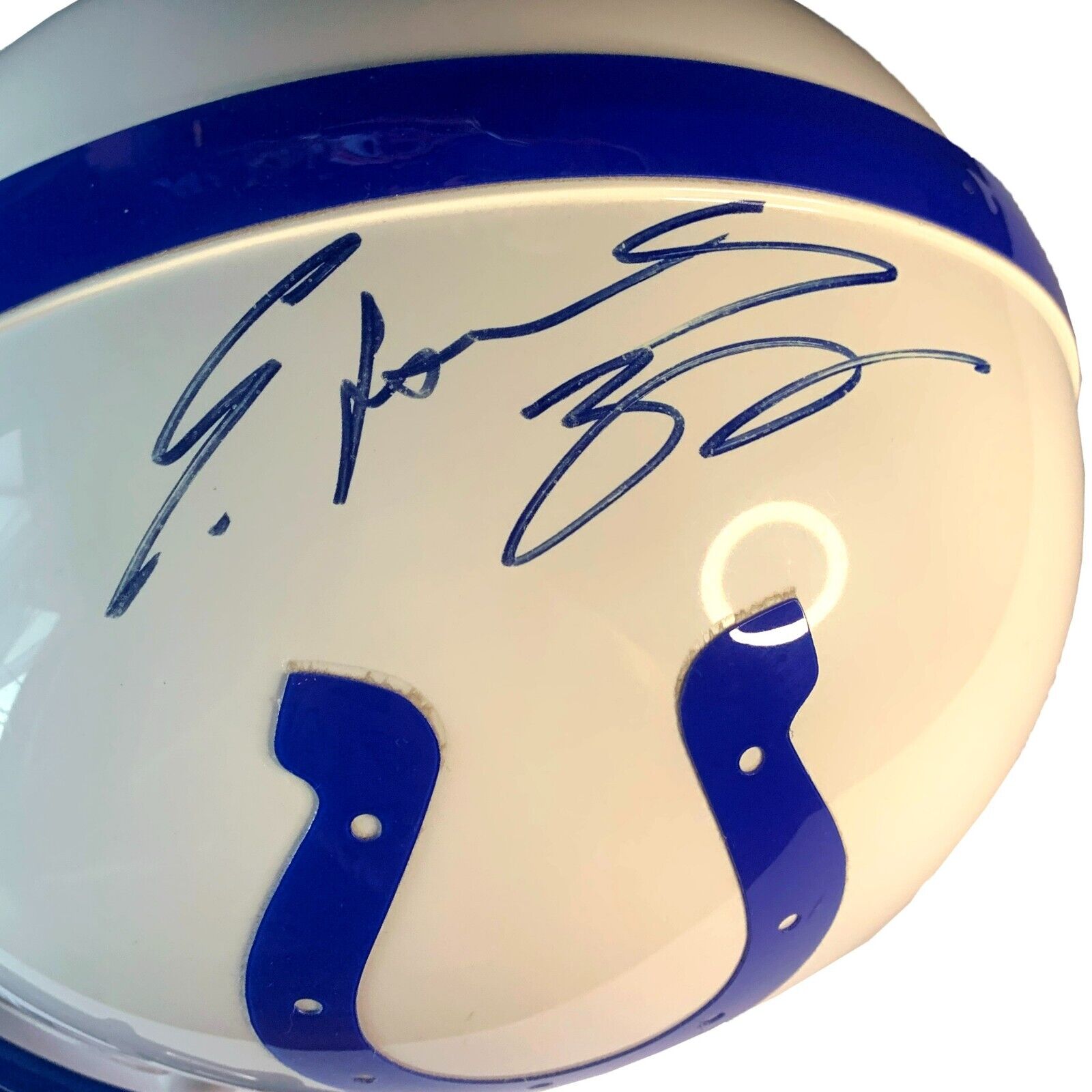 Edgerrin James Autographed Authentic Full Size Football Helmet MM (Indianapolis Colts) - 643-collectibles