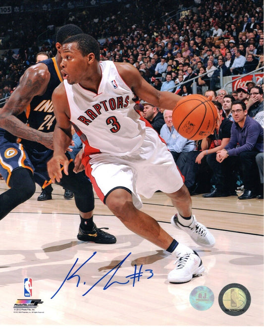 Kyle Lowry Autographed Basketball 8x10 Photo (Toronto Raptors) - 643-collectibles
