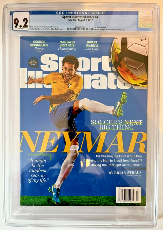 2017 Newstands Sports Illustrated Soccer Neymar First Cover RC CGC 9.2 - 643-collectibles