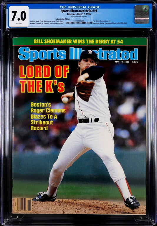 1986 Subscription Sports Illustrated Baseball Roger Clemens 1st Cover RC CGC 7.0 - 643-collectibles