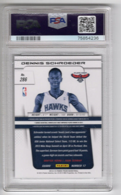 2013/14 Panini Prizm Basketball #286 Dennis Schroeder Rookie Card RC PSA 10 - 643-collectibles