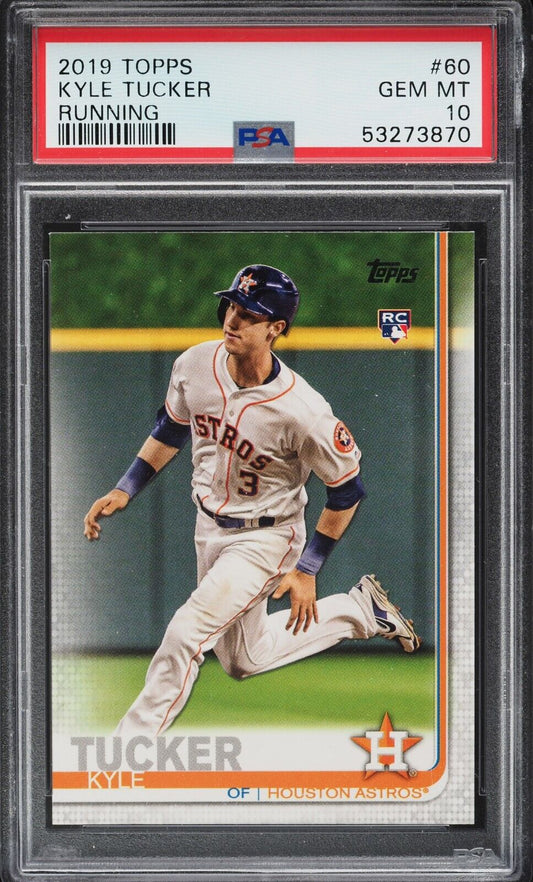 2019 Topps Baseball #60 Kyle Tucker Rookie Card RC PSA 10 - 643-collectibles