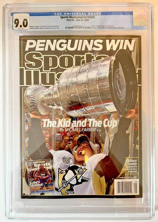 2009 Newstands Sports Illustrated Hockey Sidney Crosby First Cover RC CGC 9.0 - 643-collectibles