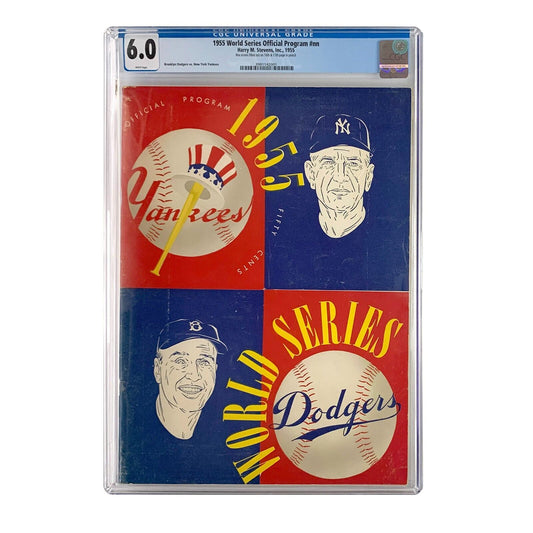 1955 World Series Baseball Program Brooklyn Dodgers vs New York Yankees CGC 6.0 - 643-collectibles