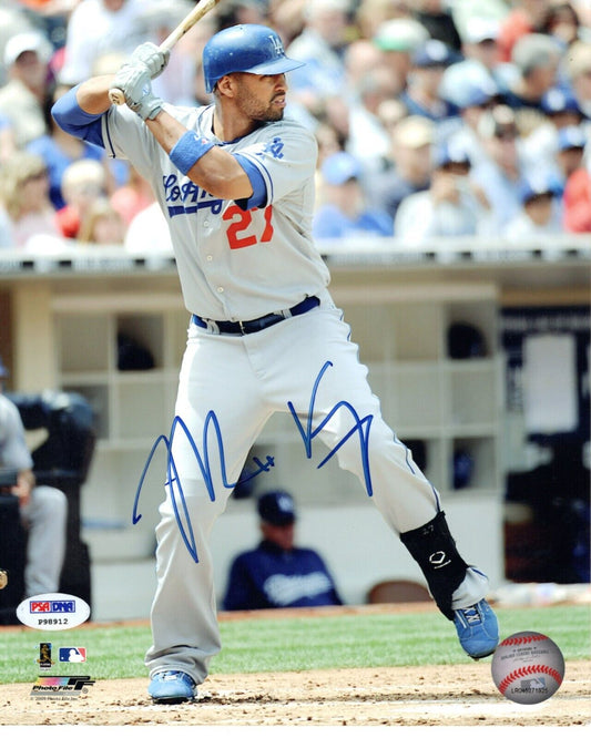 Matt Kemp Autographed Baseball 8x10 Photo PSA/DNA (Los Angeles Dodgers) - 643-collectibles