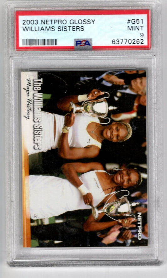 2003 Netpro Glossy Tennis #G51 Williams Sisters Rookie Card RC PSA 9 - 643-collectibles