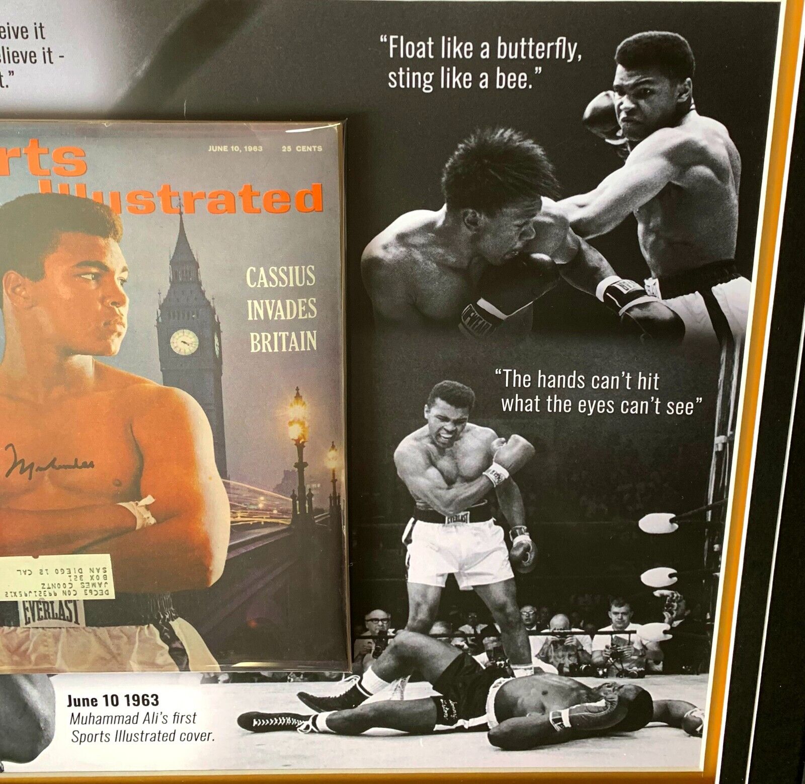 Muhammad Ali Boxing Autographed 1963 1st SI Cover 28X24 Framed Montage JSA LOA - 643-collectibles