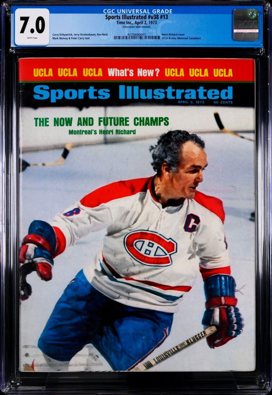 1973 Subscription Sports Illustrated Hockey Henri Richard First Cover RC CGC 7.0 - 643-collectibles