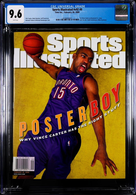 2000 Newsstand Sports Illustrated Basketball Vince Carter First Cover RC CGC 9.6 - 643-collectibles