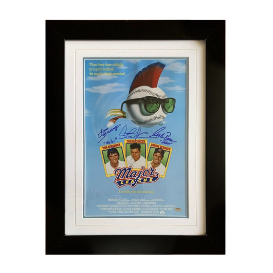 "Major League" Autographed 11x17 Framed Baseball Movie Poster SCHWARTZ - 643-collectibles
