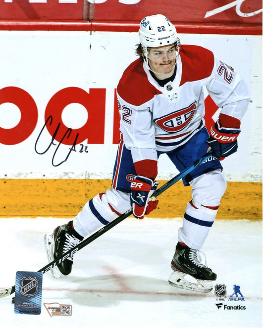 Cole Caufield Autographed Hockey 8x10 Photo (Montreal Canadiens) - 643-collectibles