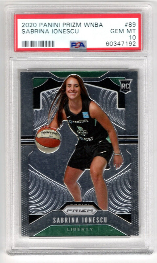 2020/21 Panini Prizm WNBA Basketball #89 Sabrina Ionescu Rookie Card RC PSA 10