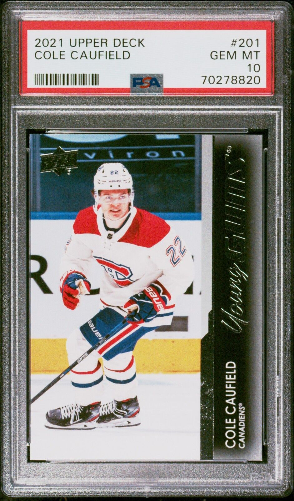 2021/22 Upper Deck Hockey Young Guns #201 Cole Caufield Rookie Card RC PSA 10 - 643-collectibles