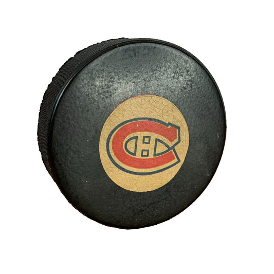 Montreal Canadiens Game Used Hockey Puck - 643-collectibles