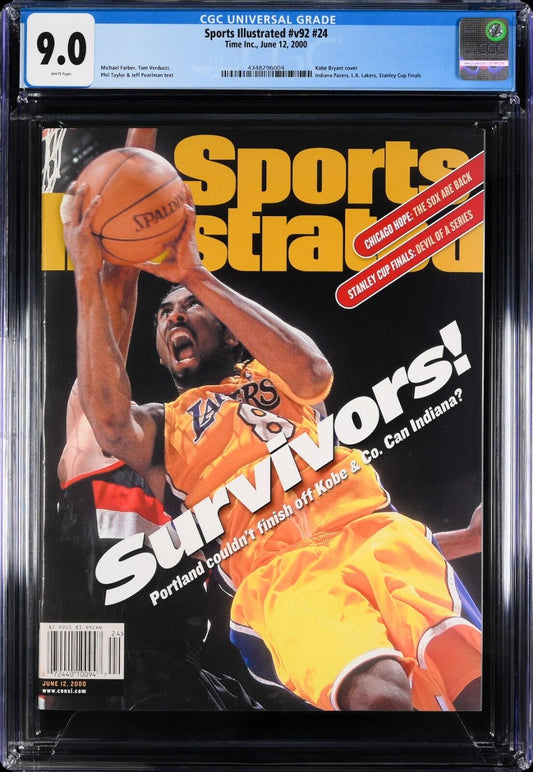 2000 Newsstand Sports Illustrated Basketball Kobe Bryant "Survivors!" CGC 9.0 - 643-collectibles