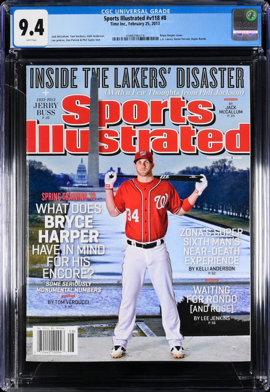 2013 Newsstand Sports Illustrated Baseball Bryce Harper CGC 9.4 - 643-collectibles
