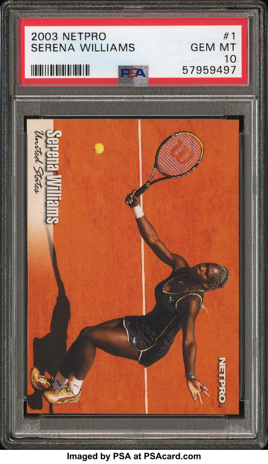 2003 Netpro Tennis #1 Serena Williams Rookie Card RC PSA 10 - 643-collectibles