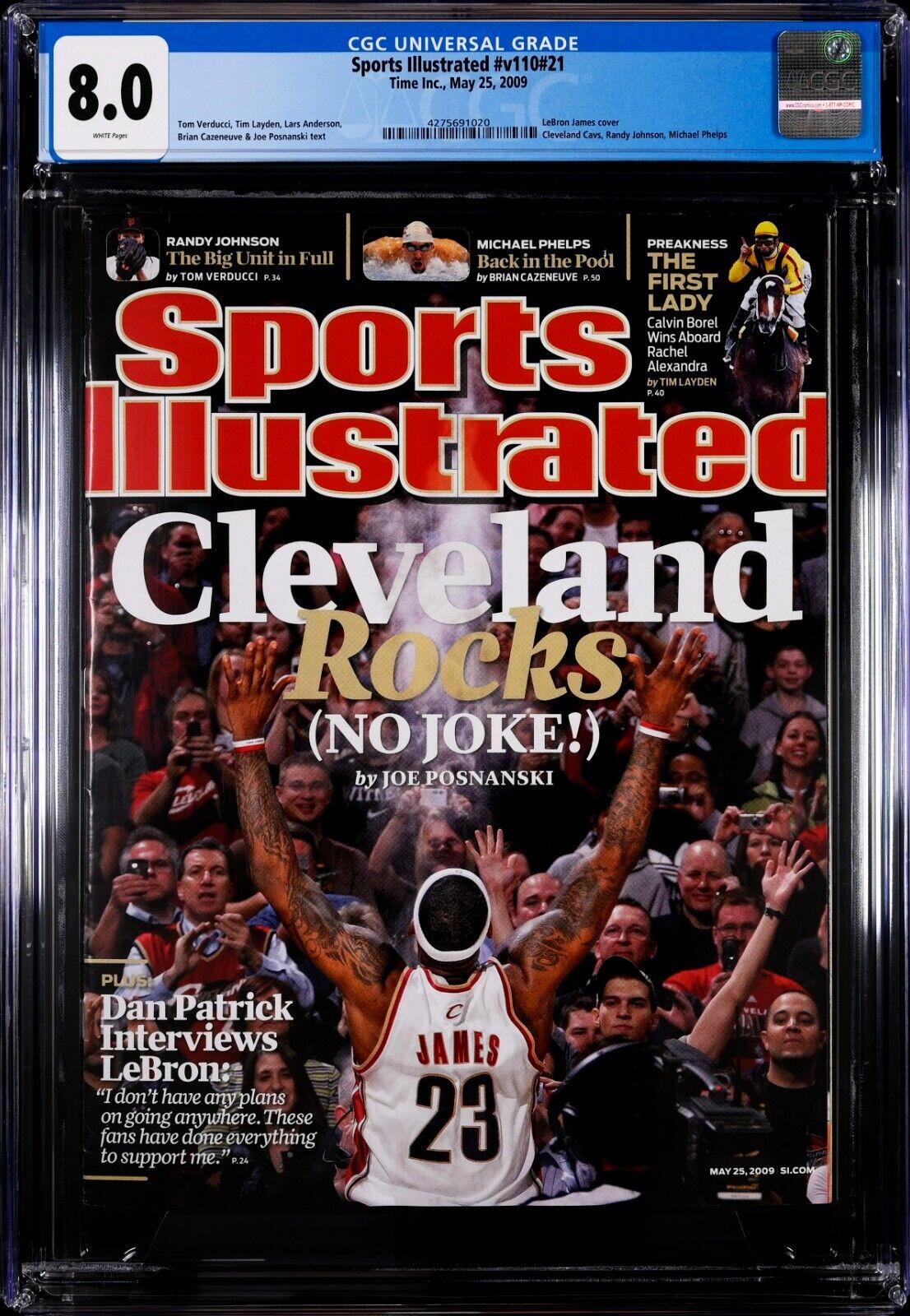 2009 Newsstand Sports Illustrated Basketball LeBron James Cover CGC 8.0 - 643-collectibles