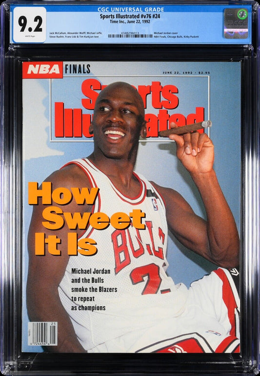 1992 Newsstand Sports Illustrated Basketball Michael Jordan "How Sweet" CGC 9.2 - 643-collectibles