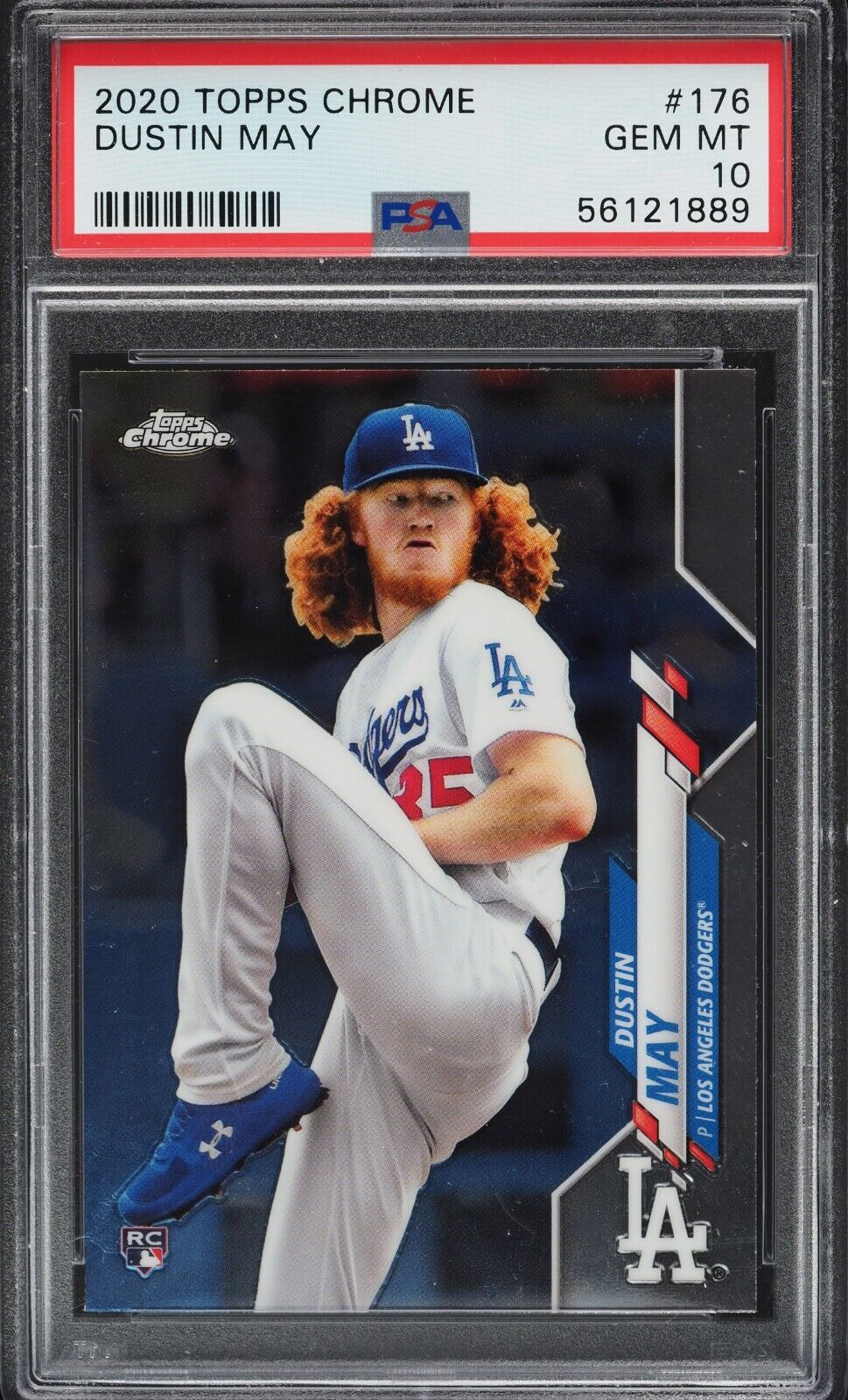 2020 Topps Chrome Baseball #176 Dustin May Rookie Card RC PSA 10 - 643-collectibles