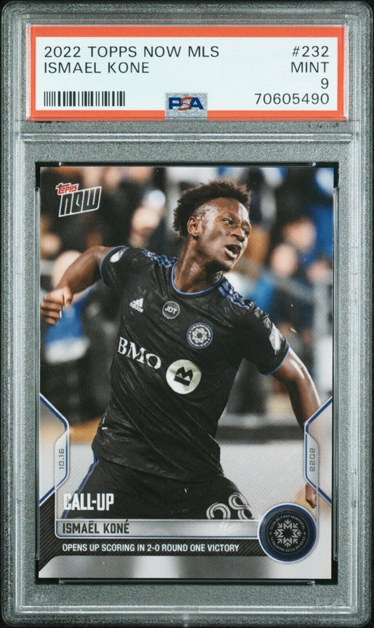 2022 Topps Now MLS Soccer #232 Ismael Kone Rookie Card RC PSA 9 - 643-collectibles