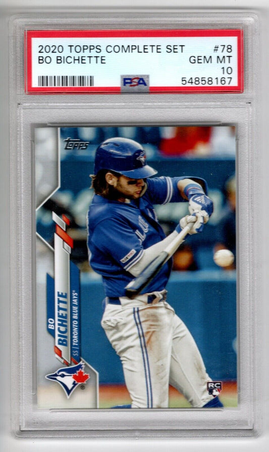 2020 Topps Complete Set Baseball #78 Bo Bichette Rookie Card RC PSA 10 - 643-collectibles