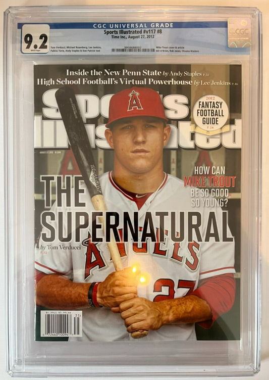 2012 Newstands Sports Illustrated Baseball Mike Trout First Cover RC CGC 9.2 - 643-collectibles