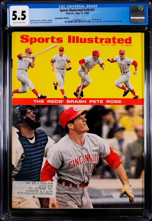 1968 Subscription Sports Illustrated Baseball Pete Rose First Cover RC CGC 5.5 - 643-collectibles